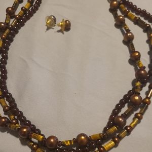 necklace and earrings